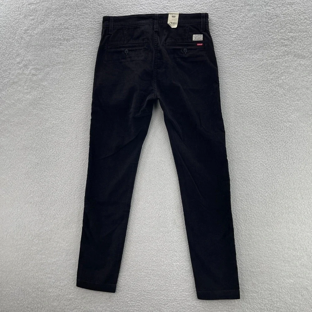 Levis Pants Mens 30x34 Black XX Chino Standard Taper Corduroy Pinwale Preppy NEW